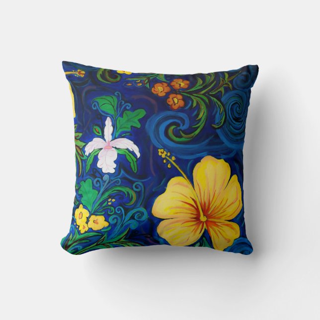 LineA Lava Lava Painting 16" x 16" Cushion (Front)