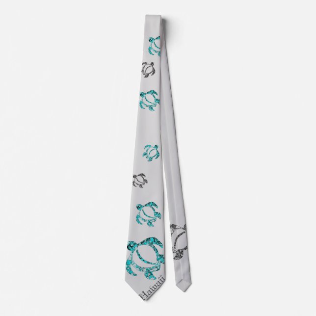 LineA Turquoise Hawaii Abstract Honu Tie (Front)