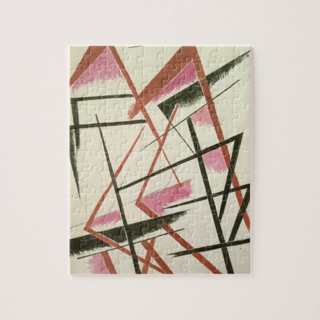 Linear Construction, c.1921 (gouache on paper) Jigsaw Puzzle (Vertical)