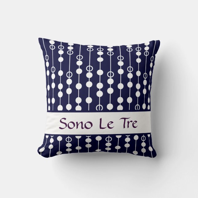 Linear Dot #1 @ SonoLeTre with monogram Cushion (Front)