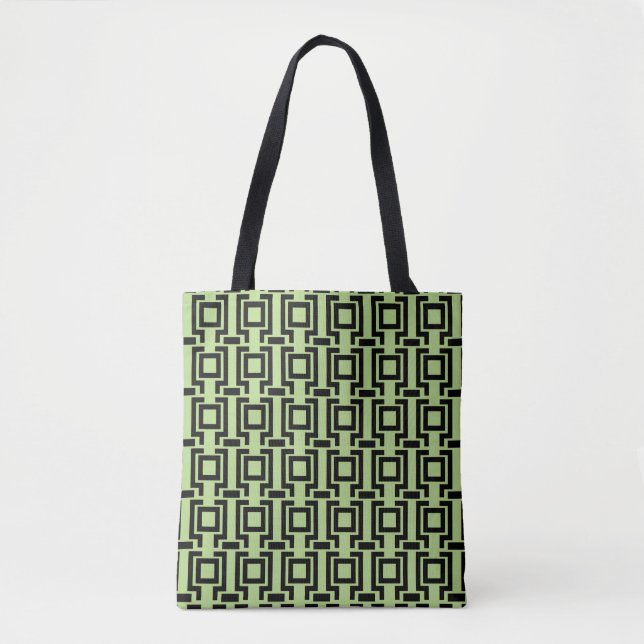 Linear Geometric Pattern Tote Bag (Front)