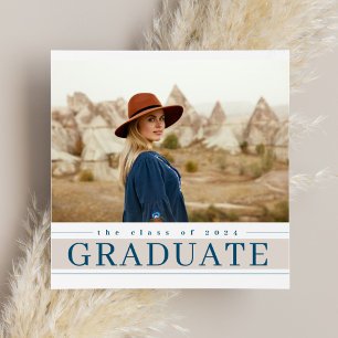 Linear Graduate Multi Photo Tri-Fold Announcement