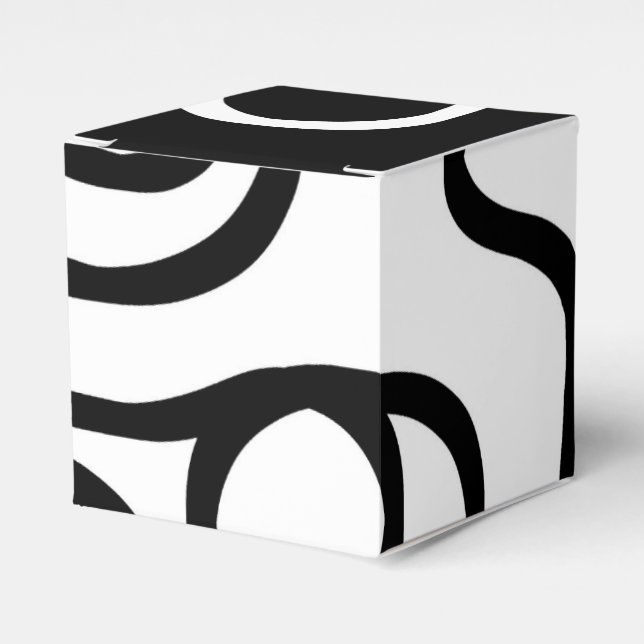 Linear Persuasion I: Abstract Black & White Favour Box (Front Side)
