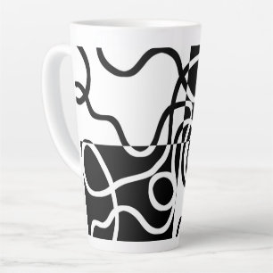 Linear Persuasion II: Abstract Black and White Latte Mug