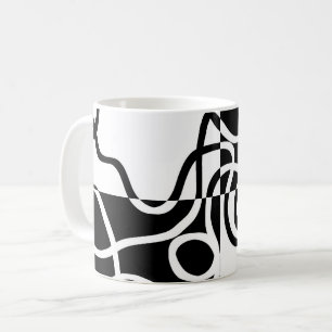 Linear Persuasion II: Abstract Black & White Coffee Mug
