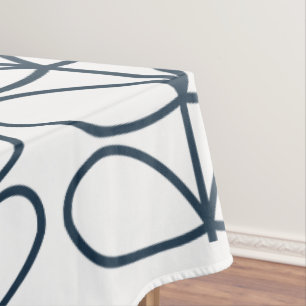 Linear Stem Whale Blue and White by Orla Kiely Tablecloth