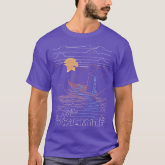 Linear Yosemite Yosemite National Parks Art T-Shirt