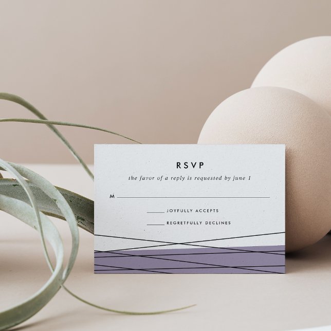 Lineation RSVP Card | Grey Lilac (Creator Uploaded)