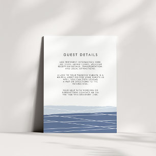 Lineation Wedding Guest Details Card Slate