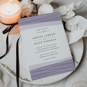 Lineation Wedding Invitation   Amethyst
