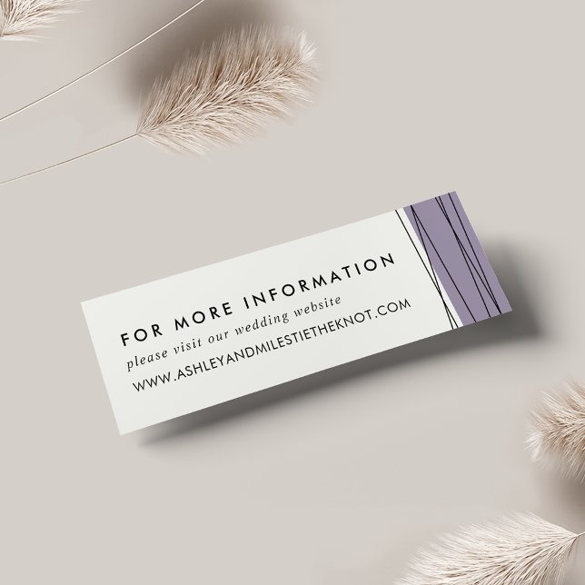 Lineation Wedding Website Cards | Grey Lilac (Creator Uploaded)