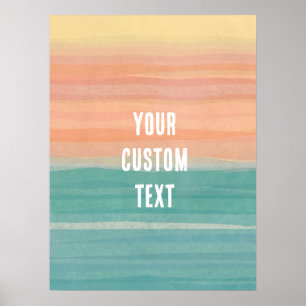 Lined art sunrise custom design poster