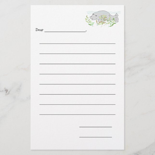 Lined Blank Kids Note Paper (Front)