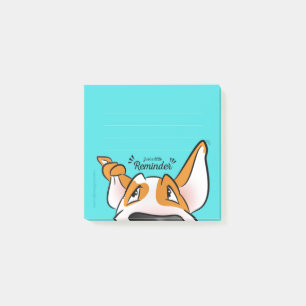 Lined Bull Terrier cartoon sticky notes