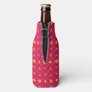 Lined Hearts Bottle Cooler
