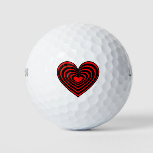 Lined Hearts Golf Balls