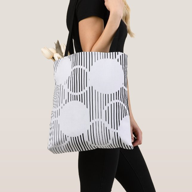 Lined Hexagons  Tote Bag (Close Up)