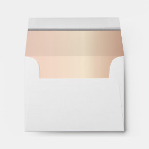 Lined Jewel Rose Quartz Print with Silver Bar Envelopes