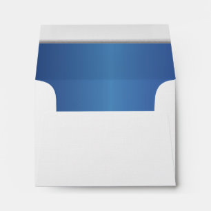 Lined Jewel Sapphire Blue Print with Silver Bar Envelope