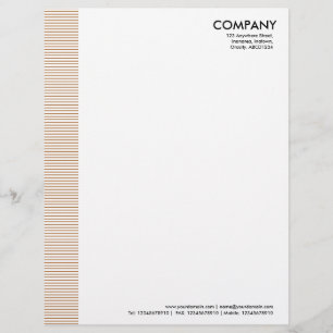 Lined Margin - Brown Custom Letterhead