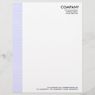 Lined Margin - Pastel Blue Personalised Letterhead