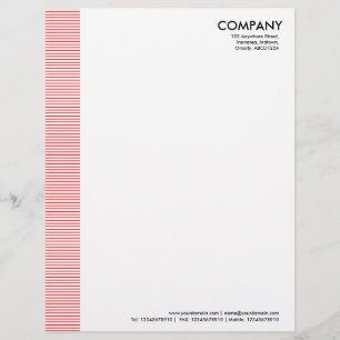 Lined Margin - Red Letterhead