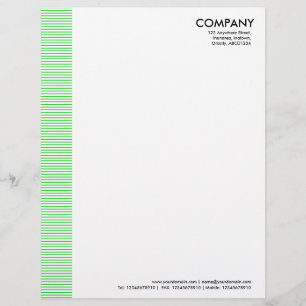 Lined Margin - Spring Green Customized Letterhead