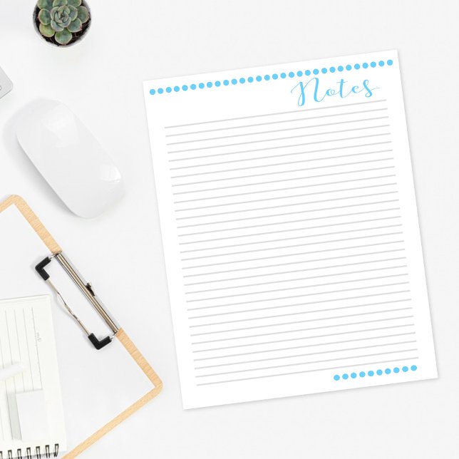 Lined Notes Paper | Baby Blue (Creator Uploaded)