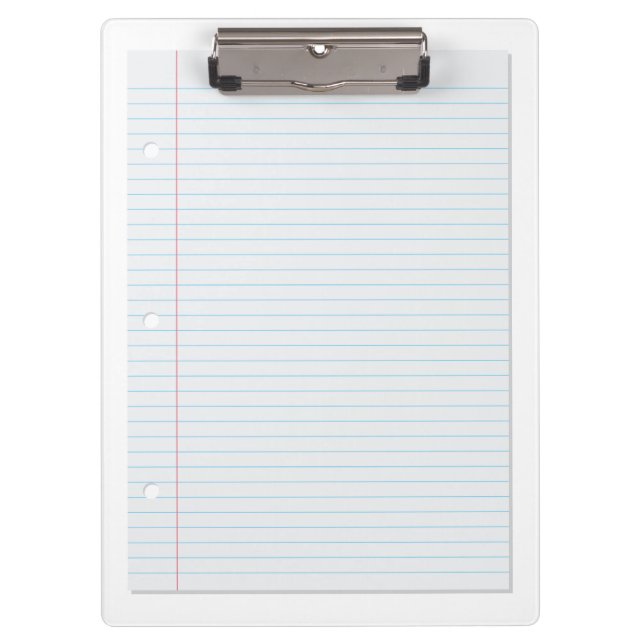 Lined Paper Clipboard (Front)