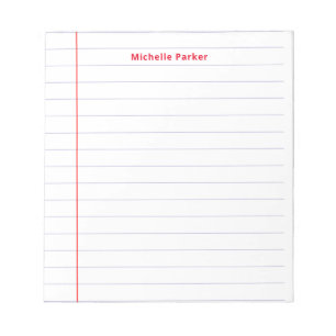 Lined Paper Professional Plain Minimalist Modern Notepad