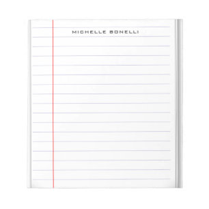 Lined Paper Professional Plain Simple Minimalist Notepad