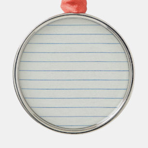 Lined School Paper Background Metal Tree Decoration