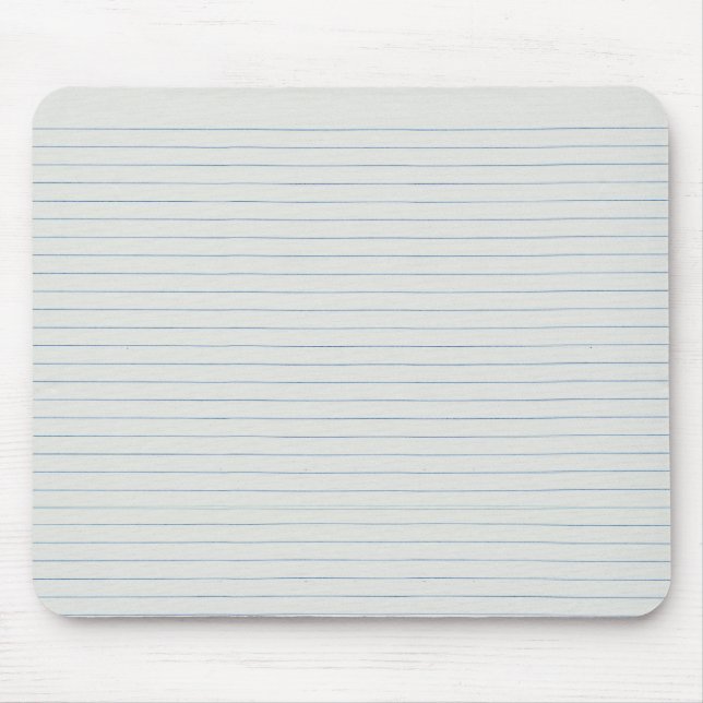 Lined School Paper Background Mouse Pad (Front)