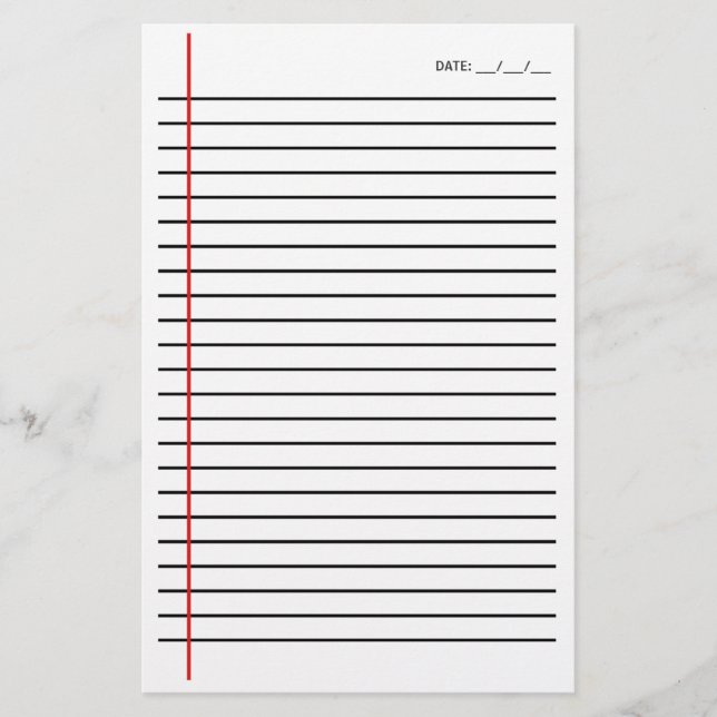 Lined Stationery (Front)