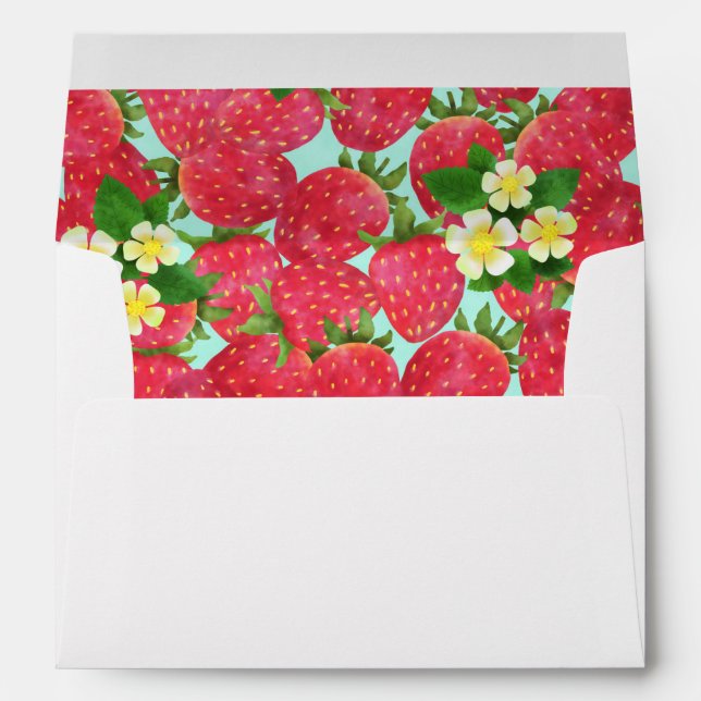 Lined strawberry envelope (Back (Bottom))