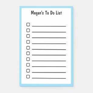 Lined To Do List Light Blue Post-it Notes