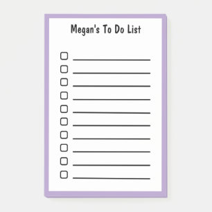 Lined To Do List Purple Sticky Notes