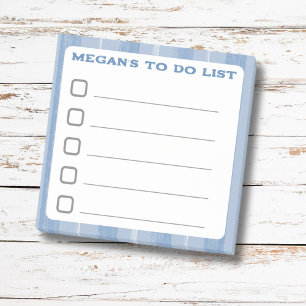 Lined To Do List with Light Blue Stripes Sticky Post-it Notes