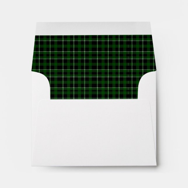 Lined with Dark Green Plaid Envelope (Back (Bottom))