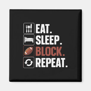 Lineman Art For Men Women Football Player Offensiv Magnet