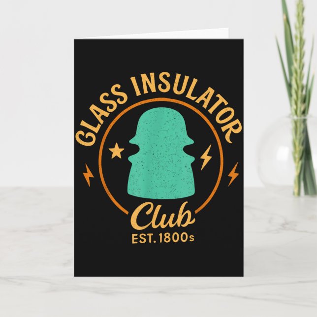 Lineman Collector Antique Insulator Gl Insulator C Card (Front)