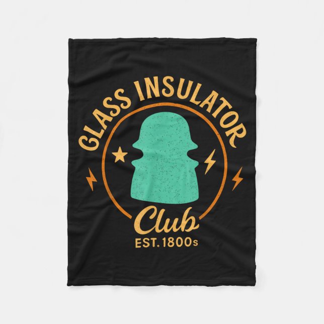 Lineman Collector Antique Insulator Gl Insulator C Fleece Blanket (Front)