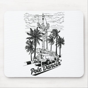 Lineman Le Dancin' Electrician Gift For Men Husban Mouse Pad