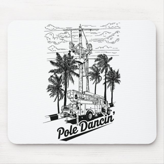 Lineman Le Dancin' Electrician Gift For Men Husban Mouse Pad (Front)