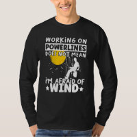 Lineman Lineworker are not afraid of wind Electric