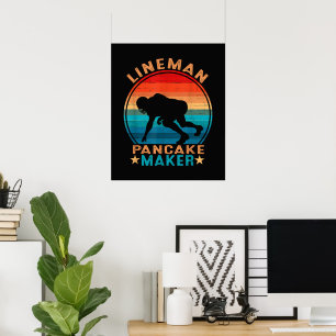 Lineman Pancake Maker - American Football Poster