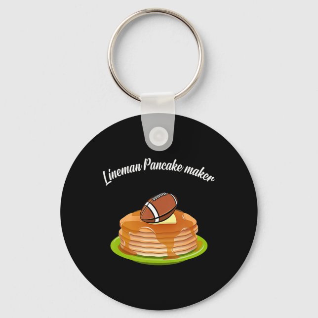 Lineman Pancake maker Football  Key Ring (Front)