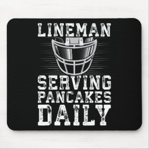 Lineman Serving Pancakes Daily Football Lineman  Mouse Pad