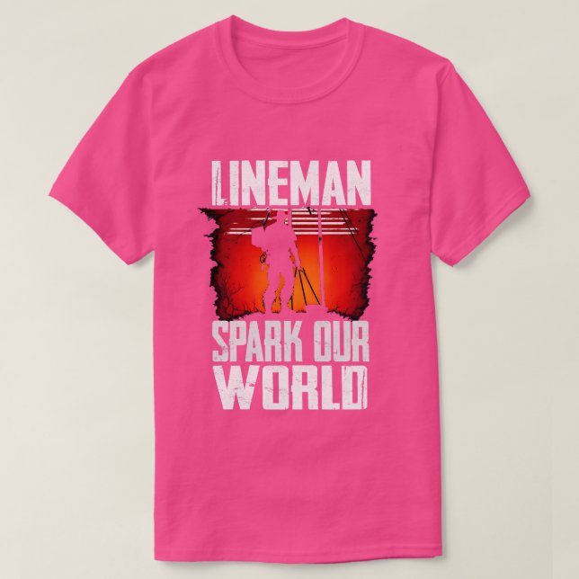 Lineman Spark Our World 1 T-Shirt (Design Front)