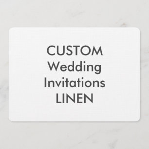 LINEN 100lb 7” x 5" Wedding Invitations